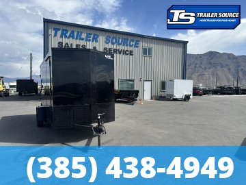 6x12 Look ST DLX Enclosed Cargo Trailer - 6'6" Interior - 3.5K GVWR - .080 PolyCor, Black Out Package, Rear Spoiler w/ Load Lights