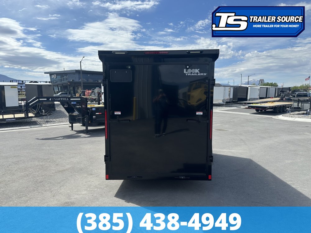 6x12 Look ST DLX Enclosed Cargo Trailer - 6'6" Interior - 3.5K GVWR - .080 PolyCor, Black Out Package, Rear Spoiler w/ Load Lights