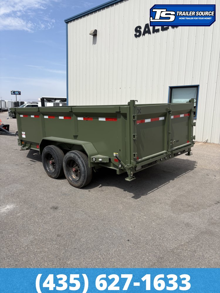 7x14 Maxx-D DTX Dump Trailer - 36" Sides - 17.5K GVWR - 7 Gauge Floor