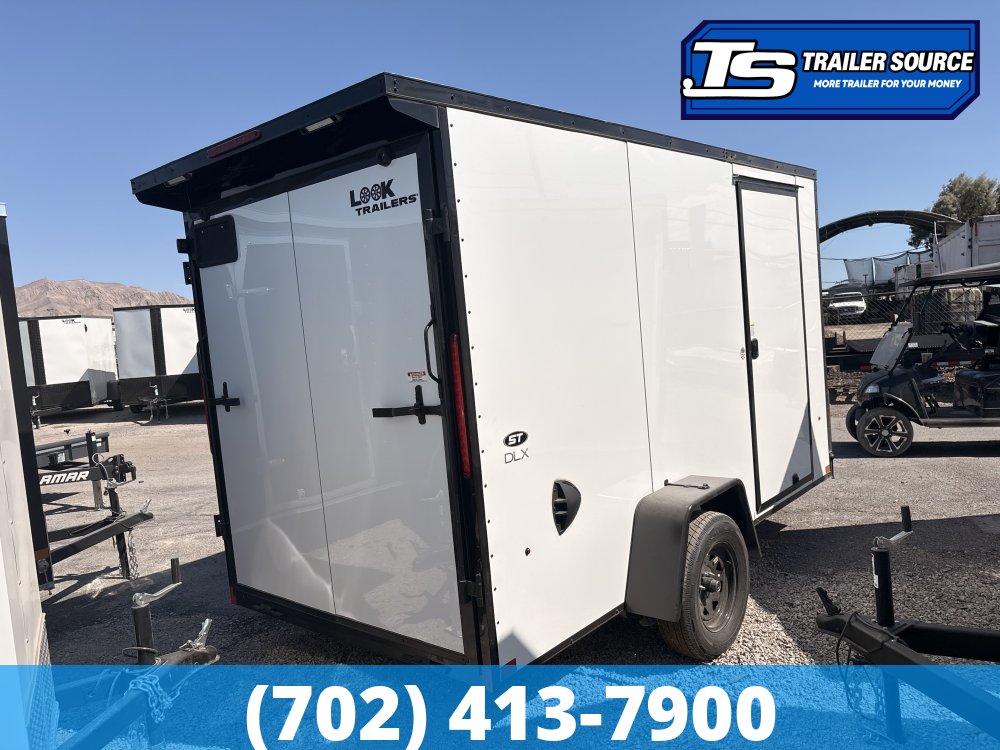 6x12 Look ST DLX Enclosed Cargo Trailer - 6'6" Interior - 3.5K GVWR - .080 PolyCor, 16" Cross Member Upgrade, Rear Spoiler w/ Load Lights
