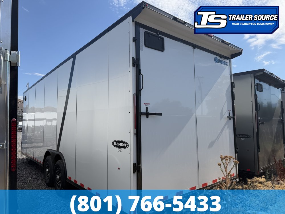 8.5x24 Look Element Elite Enclosed Car Hauler Trailer - 10K GVWR - .080 PolyCor, Alloy Wheels, Black Out Package, Finished Interior, Rear Spoiler w/ Load Lights, Rubber Coin Floor