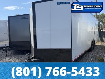 8.5x24 Look Element Elite Enclosed Car Hauler Trailer - 10K GVWR - .080 PolyCor, Alloy Wheels, Black Out Package, Finished Interior, Rear Spoiler w/ Load Lights, Rubber Coin Floor