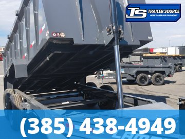 7x16 Lamar DT Dump Trailer - 48" Sides - 14K GVWR - Stabilizer Jacks, Telescopic