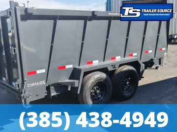 7x16 Lamar DT Dump Trailer - 48" Sides - 14K GVWR - Stabilizer Jacks, Telescopic