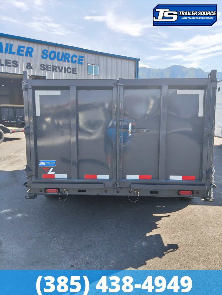 7x16 Lamar DT Dump Trailer - 48" Sides - 14K GVWR - Stabilizer Jacks, Telescopic