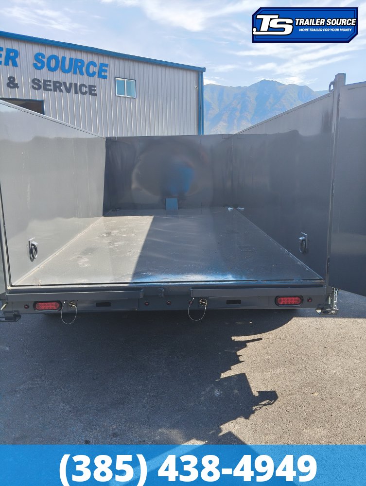 7x16 Lamar DT Dump Trailer - 48" Sides - 14K GVWR - Stabilizer Jacks, Telescopic