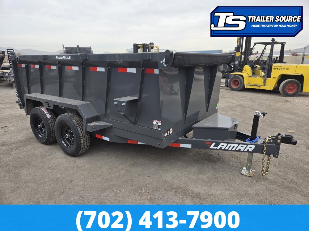 6.5x12 Lamar DM Dump Trailer - 36" Sides - 10K GVWR -