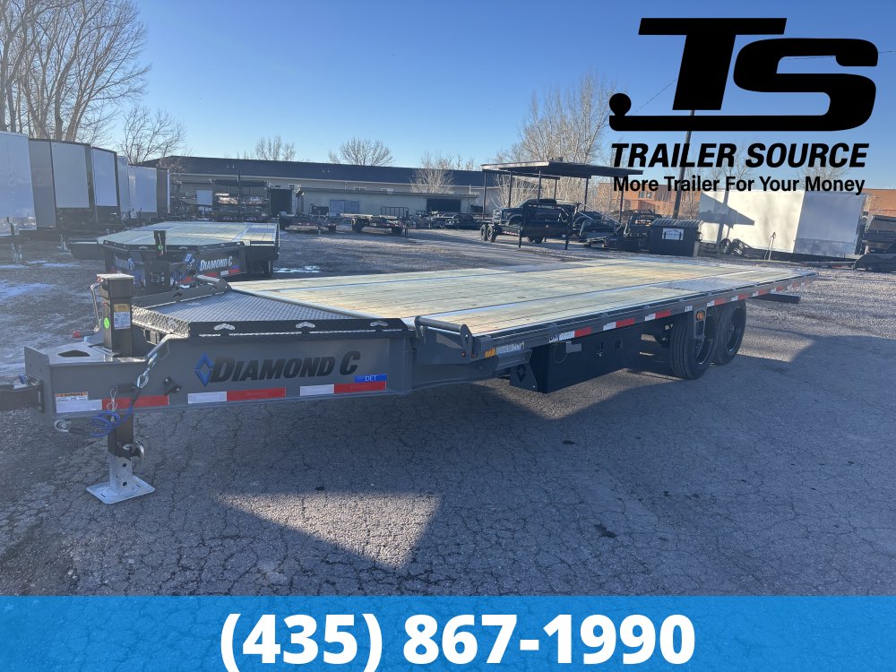 8.5x24 Diamond C DET 208 Deckover Tilt Trailer -  18K GVWR -