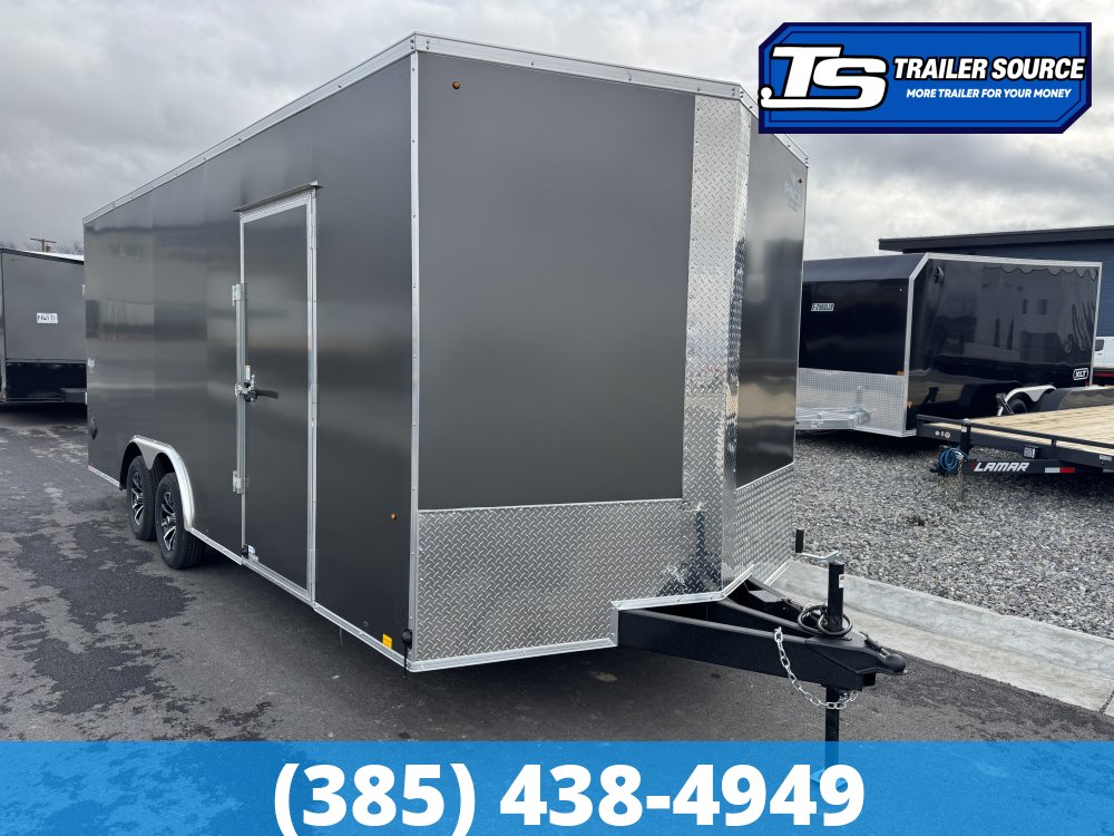 8.5x20 Pace American Outback Deluxe Enclosed Cargo Trailer - 7'0" Interior - 7K GVWR - .080 PolyCor, Alloy Wheels, Barlock on Door, Roof Vent