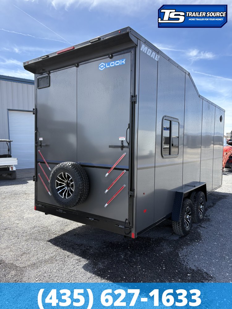 7.5x18 Look Moab Enclosed Cargo Trailer - 8'0" Interior - 10K GVWR - .080 PolyCor, Black Out Package, Ramp Door