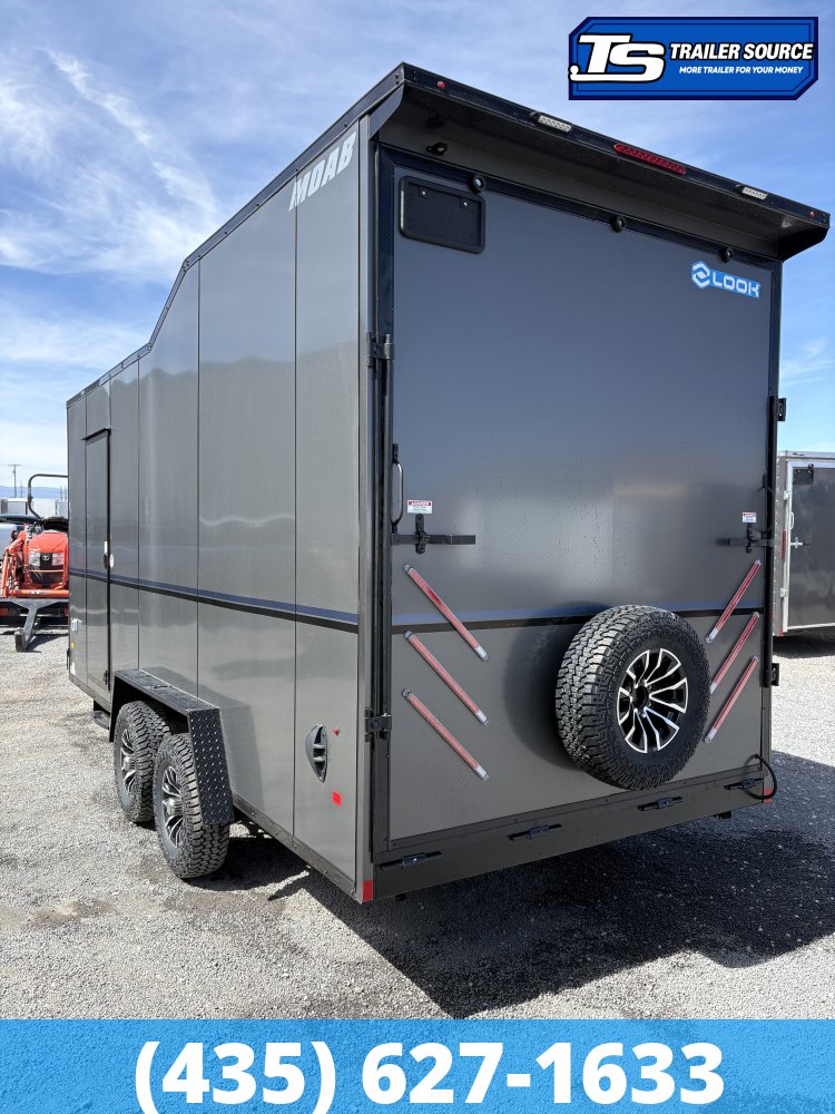 7.5x18 Look Moab Enclosed Cargo Trailer - 8'0" Interior - 10K GVWR - .080 PolyCor, Black Out Package, Ramp Door