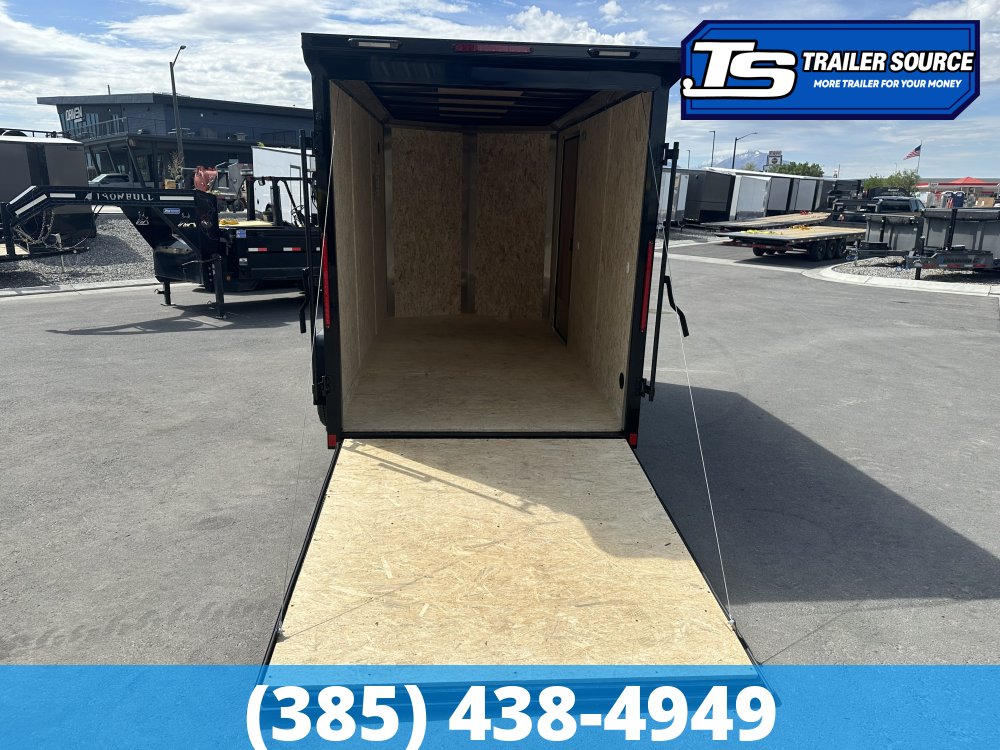 6x12 Look ST DLX Enclosed Cargo Trailer - 6'6" Interior - 3.5K GVWR - .080 PolyCor, Black Out Package, Rear Spoiler w/ Load Lights