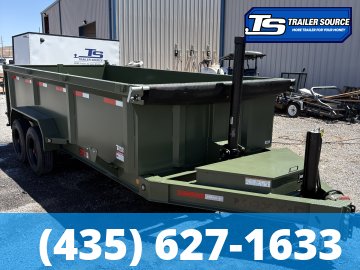 7x16 Maxx-D DTX Dump Trailer - 36" Sides - 17.5K GVWR - 7 Gauge Floor, Hydraulic Jack(s)