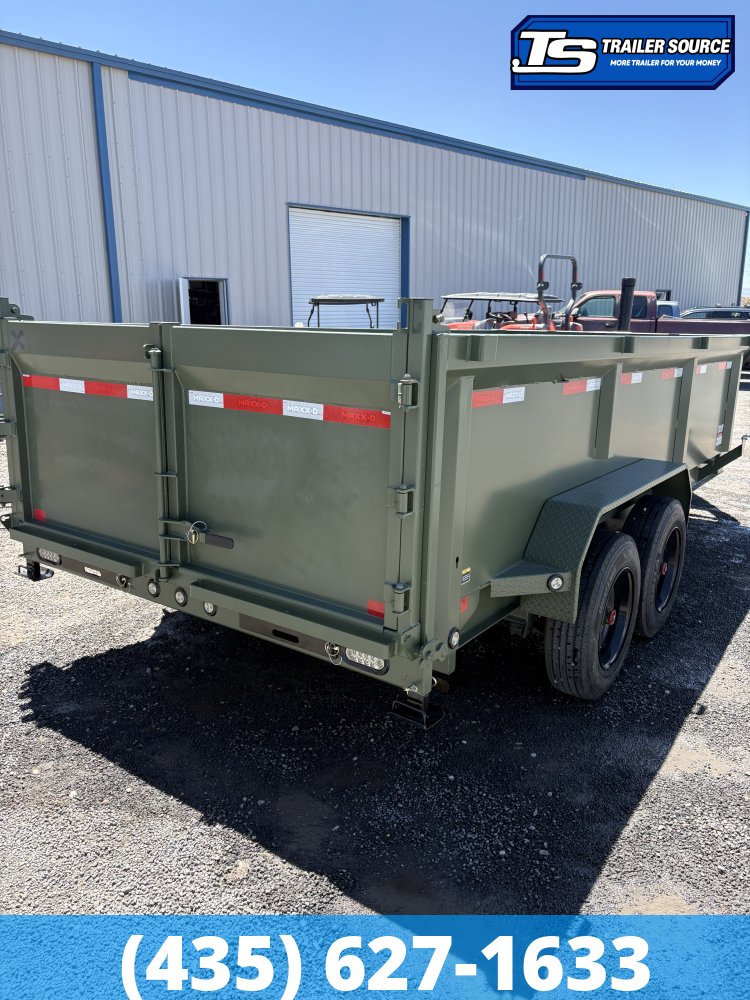 7x16 Maxx-D DTX Dump Trailer - 36" Sides - 17.5K GVWR - 7 Gauge Floor, Hydraulic Jack(s)