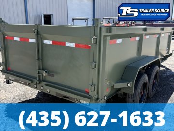 7x16 Maxx-D DTX Dump Trailer - 36" Sides - 17.5K GVWR - 7 Gauge Floor, Hydraulic Jack(s)