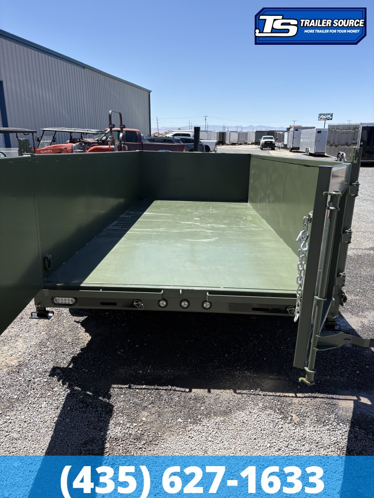 7x16 Maxx-D DTX Dump Trailer - 36" Sides - 17.5K GVWR - 7 Gauge Floor, Hydraulic Jack(s)
