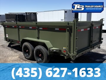 7x16 Maxx-D DTX Dump Trailer - 36" Sides - 17.5K GVWR - 7 Gauge Floor, Hydraulic Jack(s)