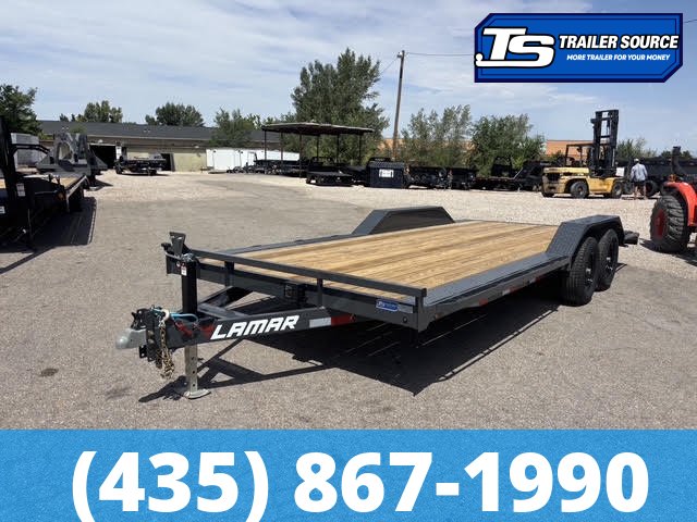 8.5x22 Lamar CC Wide Body w/ Drive Over Fenders Flatbed Car Hauler Trailer - 10K GVWR -