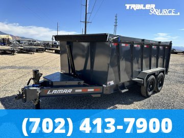 7x14 Lamar DT Telescopic 48" Sides 14K Dump Trailer