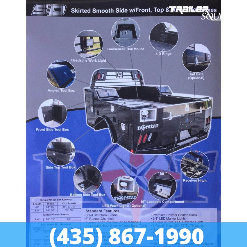 84x84 Norstar Truck Bed-Service Truck Service Flatbed