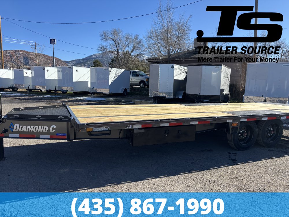 8.5x24 Diamond C DET 208 Deckover Tilt Trailer -  18K GVWR - Hydraulic Jack(s)