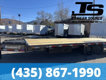 8.5x24 Diamond C DET 208 Deckover Tilt Trailer -  18K GVWR - Hydraulic Jack(s)