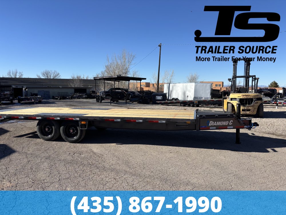 8.5x24 Diamond C DET 208 Deckover Tilt Trailer -  18K GVWR - Hydraulic Jack(s)