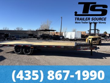8.5x24 Diamond C DET 208 Deckover Tilt Trailer -  18K GVWR - Hydraulic Jack(s)