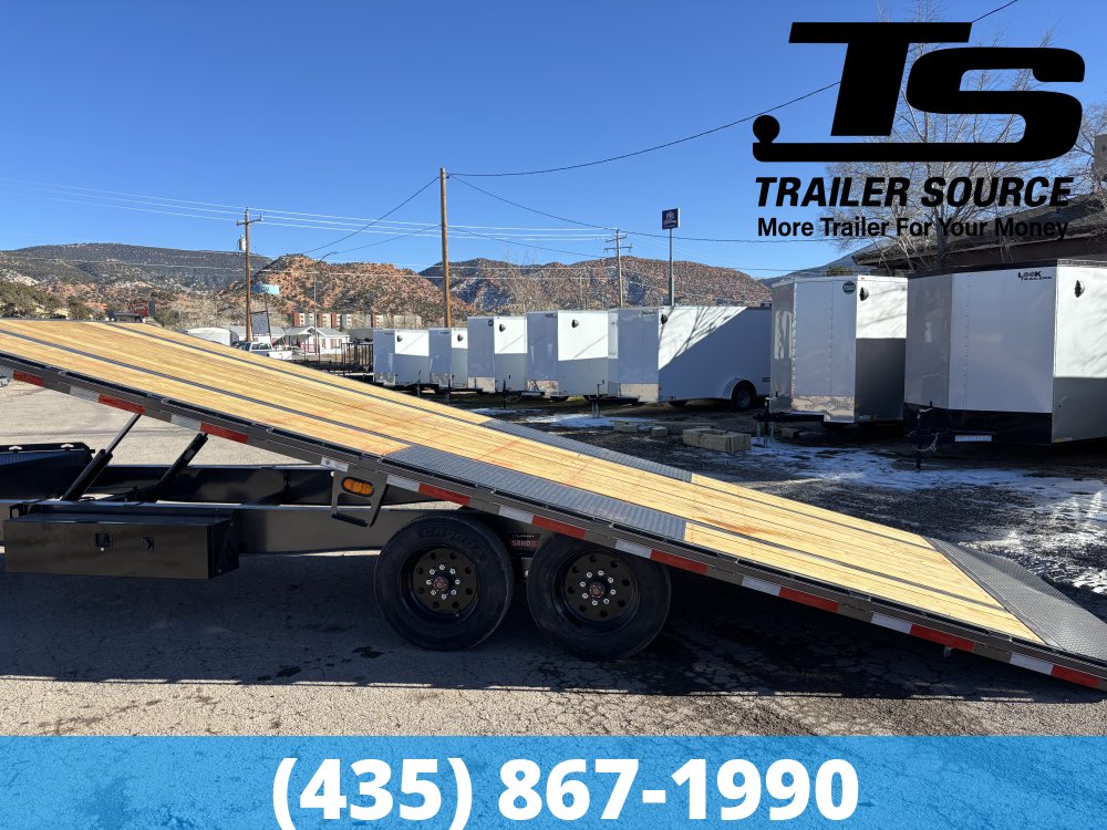 8.5x24 Diamond C DET 208 Deckover Tilt Trailer -  18K GVWR - Hydraulic Jack(s)