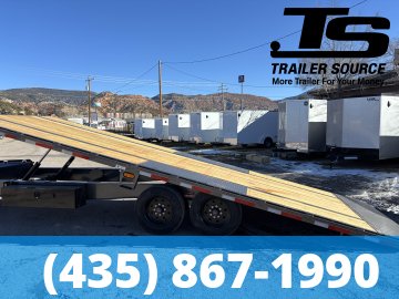 8.5x24 Diamond C DET 208 Deckover Tilt Trailer -  18K GVWR - Hydraulic Jack(s)