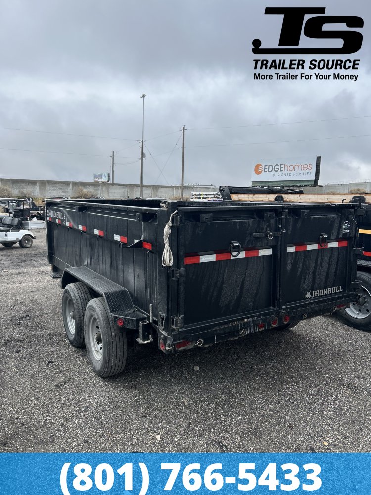 7x14 Iron Bull DTB Dump Trailer - 15K GVWR - Telescopic