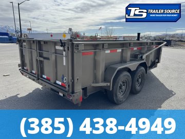 7x14 Diamond C LPT 207 Dump Trailer - 32" Sides - 15.5K GVWR - 14 Ply Tires, Long Arm Tarp