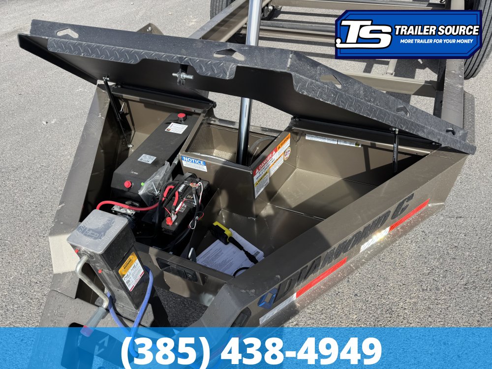 7x14 Diamond C LPT 207 Dump Trailer - 32" Sides - 15.5K GVWR - 14 Ply Tires, Long Arm Tarp