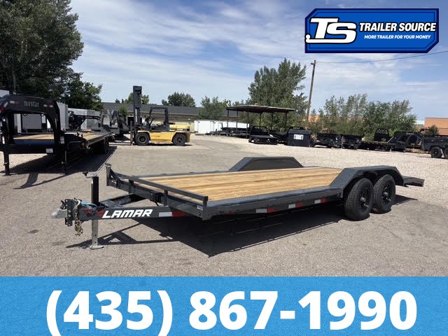 8.5x24 Lamar CC Wide Body w/ Drive Over Fenders Flatbed Car Hauler Trailer - 10K GVWR -
