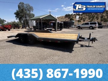 8.5x24 Lamar CC Wide Body w/ Drive Over Fenders Flatbed Car Hauler Trailer - 10K GVWR -