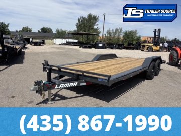 8.5x24 Lamar CC Wide Body w/ Drive Over Fenders Flatbed Car Hauler Trailer - 10K GVWR -