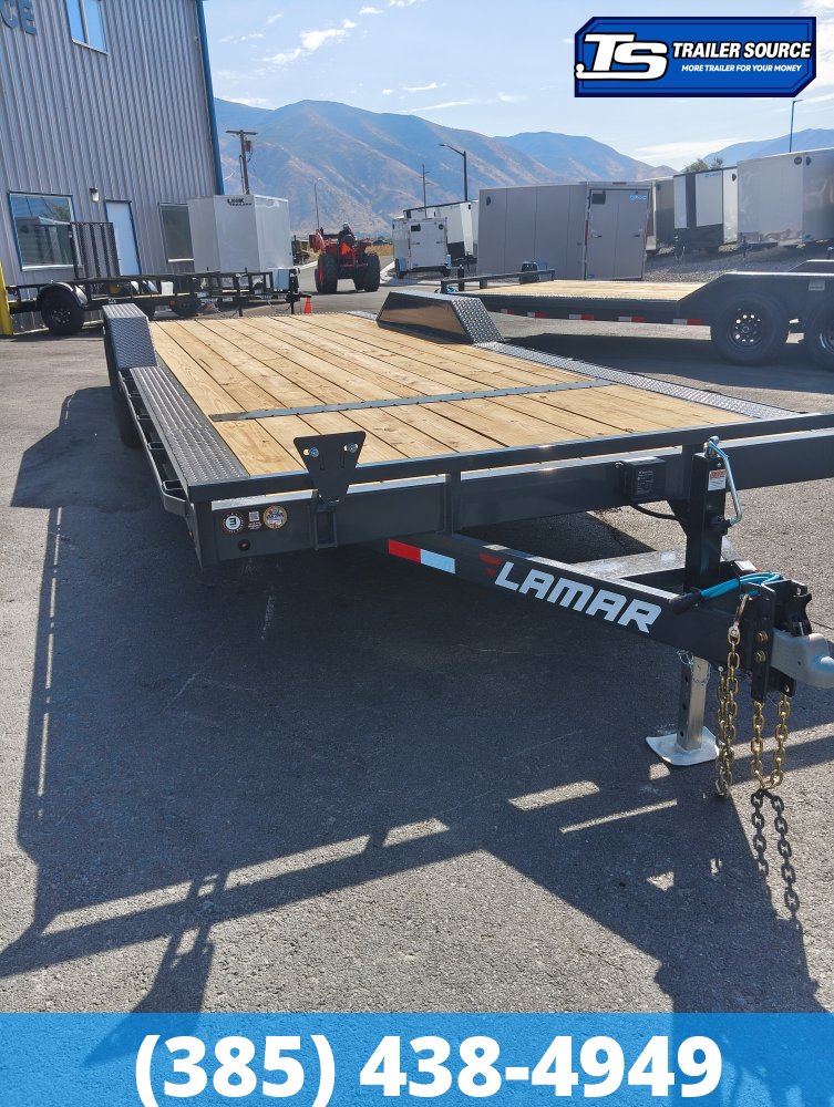 8.5x24 Lamar CC Wide Body w/ Drive Over Fenders Flatbed Car Hauler Trailer - 10K GVWR -