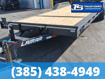 8.5x24 Lamar CC Wide Body w/ Drive Over Fenders Flatbed Car Hauler Trailer - 10K GVWR -