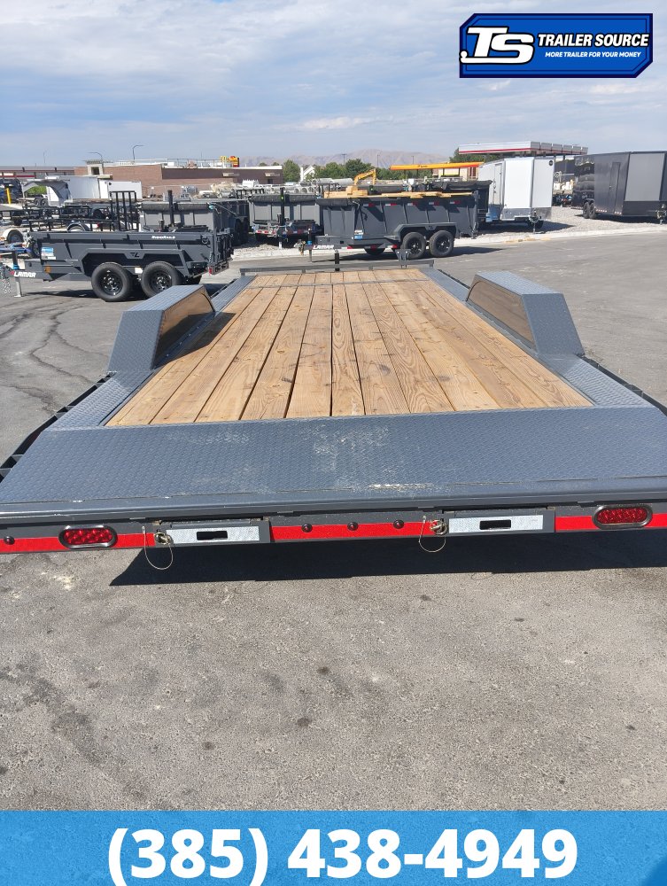 8.5x24 Lamar CC Wide Body w/ Drive Over Fenders Flatbed Car Hauler Trailer - 10K GVWR -