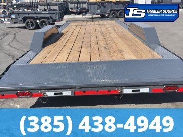 8.5x24 Lamar CC Wide Body w/ Drive Over Fenders Flatbed Car Hauler Trailer - 10K GVWR -