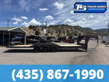 8.5x28 Maxx-D T8X Gooseneck Wide Body Power Tilt Trailer - 24K GVWR - 18 Ply Tires, Winch Plate