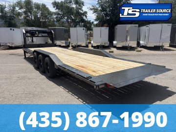 8.5x28 Maxx-D T8X Gooseneck Wide Body Power Tilt Trailer - 24K GVWR - 18 Ply Tires, Winch Plate