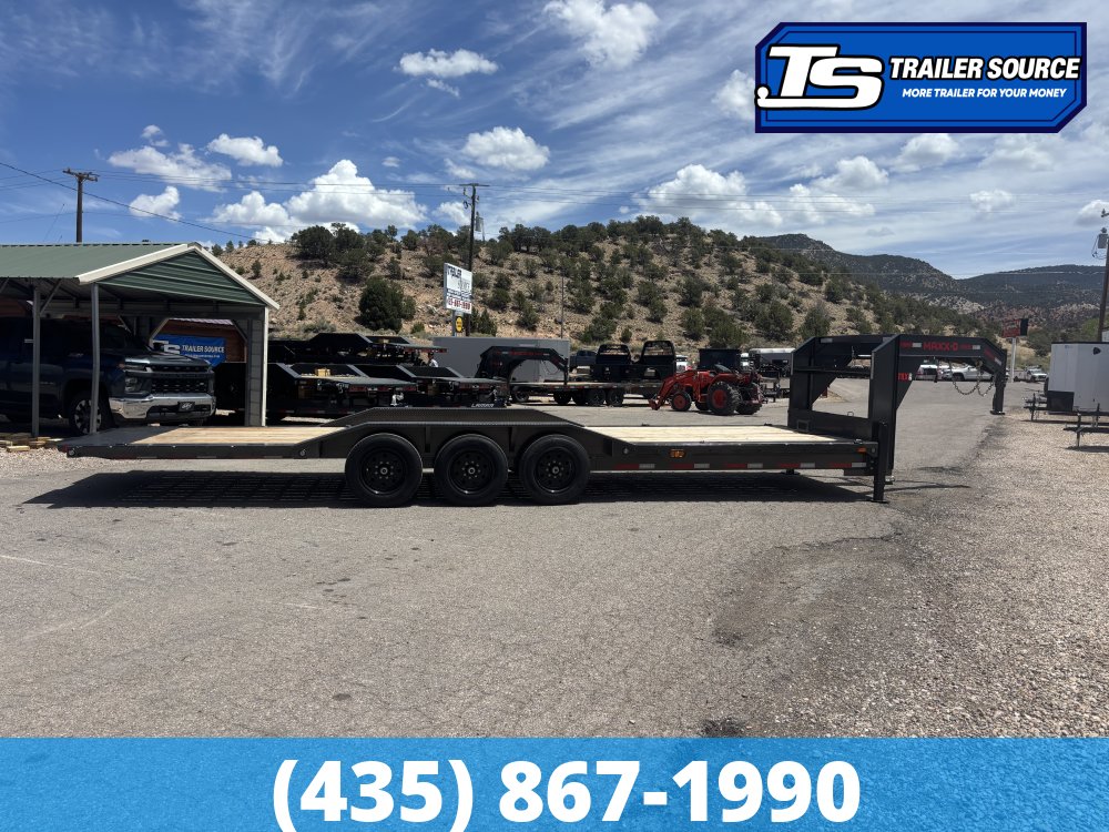 8.5x28 Maxx-D T8X Gooseneck Wide Body Power Tilt Trailer - 24K GVWR - 18 Ply Tires, Winch Plate