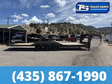 8.5x28 Maxx-D T8X Gooseneck Wide Body Power Tilt Trailer - 24K GVWR - 18 Ply Tires, Winch Plate