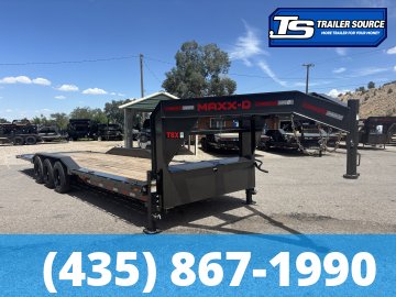 8.5x28 Maxx-D T8X Gooseneck Wide Body Power Tilt Trailer - 24K GVWR - 18 Ply Tires, Winch Plate