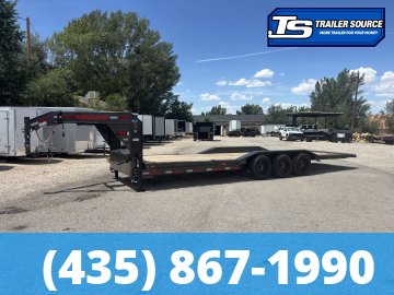 8.5x28 Maxx-D T8X Gooseneck Wide Body Power Tilt Trailer - 24K GVWR - 18 Ply Tires, Winch Plate