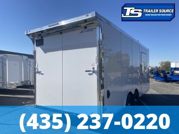 8.5x20 American Hauler Mach Enclosed Car Hauler Trailer - 7'6" Interior - 10K GVWR - .080 PolyCor, Framed and Wired for AC, Insulated Roof, Ramp Door, Rear Spoiler w/ Load Lights, 
