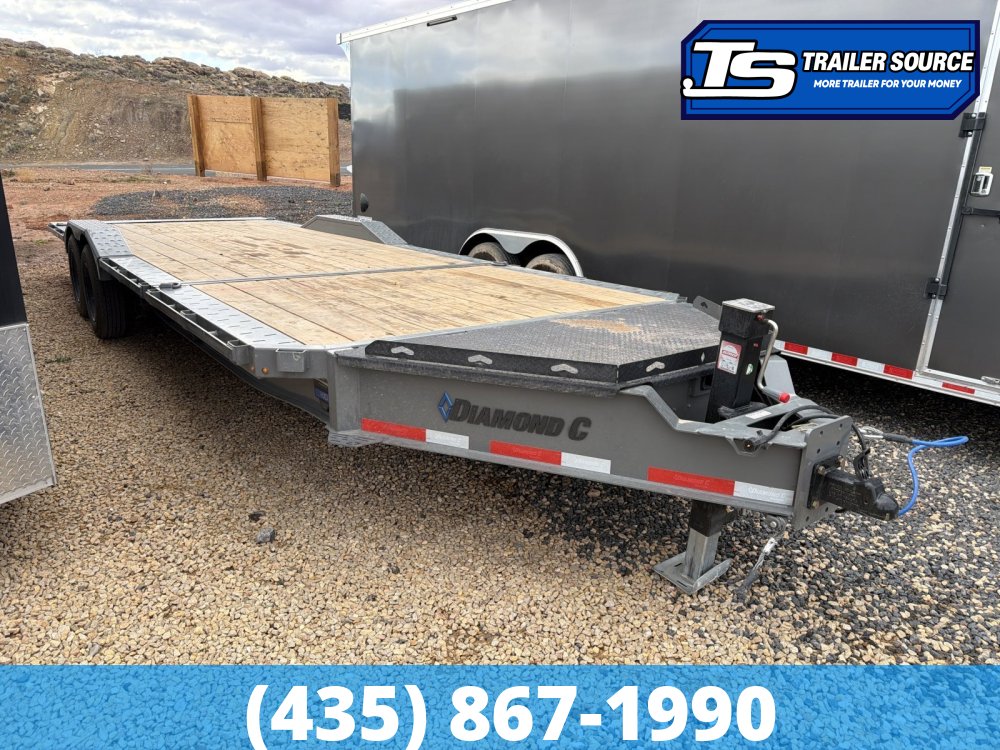 8.5x24 Diamond C HXD 208 Wide Body w/ Drive Over Fenders Tilt Trailer - 18K GVWR -