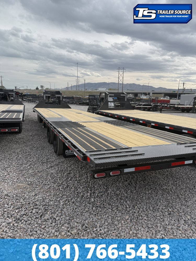 8.5x35 Diamond C FMAX-HDT 216 Gooseneck Hydraulic Dovetail Equipment Trailer - 40K GVWR - HDSS (Hutch) Suspension, Hydraulic Disc Brakes, Hydraulic Jack(s)