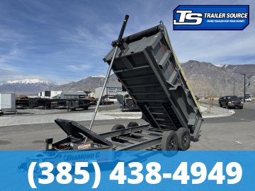 7x14 Diamond C LPT 207 Dump Trailer - 32" Sides - 15.5K GVWR - 14 Ply Tires, Long Arm Tarp
